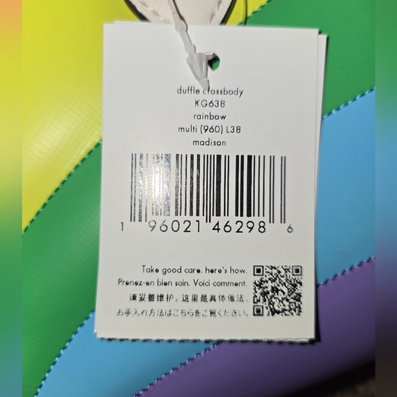 SOLD‼️NWT Kate Spade Rainbow Duffle Crossbody Bag - Picture 13 of 13